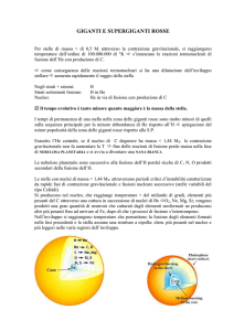 giganti e supergiganti rosse