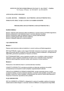 programma di elettronica ed elettrotecnica