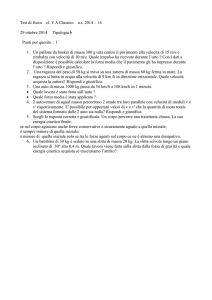 test fisica ottobre - Liceo Statale G. Carducci – Viareggio