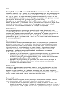 Vico Vico applica le categorie della scienza tipiche del 600 alle cose