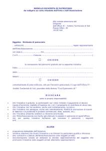MODELLO RICHIESTA DI PATROCINIO
