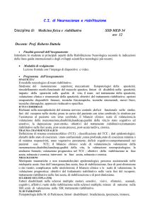 C.I. di Neuroscienze e riabilitazione Disciplina di: Medicina fisica e