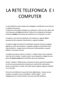 la rete telefonica ei computer - Reti
