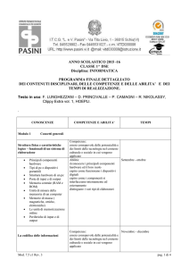 Programma svolto di INFORMATICA