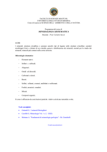 mineralogia sistematica - Università degli Studi di Messina
