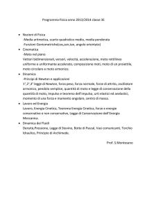 Programma Fisica anno 2013/2014 classe 3E Nozioni di Fisica