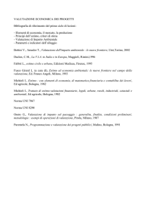 Corso di Valutazione economica dei progetti