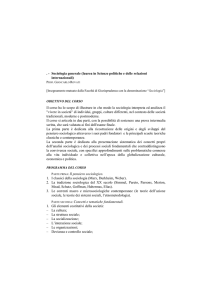 Sociologia generale (laurea in Scienze politiche e delle