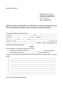 domanda - Comune di Traversetolo