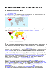 Sistema internazionale di unità di misura Da Wikipedia, l