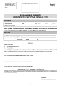 dichiarazione di congruita` computo metrico estimativo