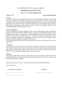 LICEO SCIENTIFICO “M. G. Agnesi” di MERATE PROGRAMMA