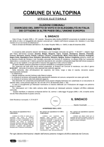 elezioni comunali esercizio del diritto di voto e di eleggibilità in italia