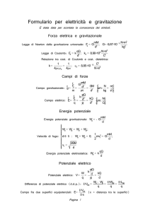 Formulario per elettricità e gravitazione
