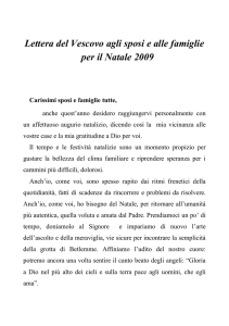 Lettera del Vescovo agli sposi e alle famiglie