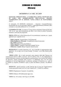 DET.AGG.PROGR - Comune di Veruno