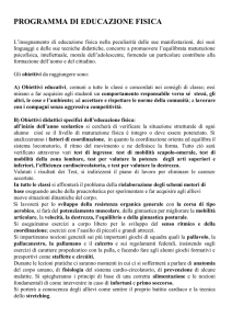 PROGRAMMA PREVENTIVO DI EDUCAZIONE FISICA FEMMINILE