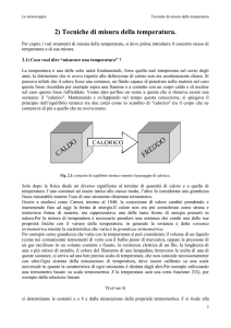 2) Tecniche di misura della temperatura