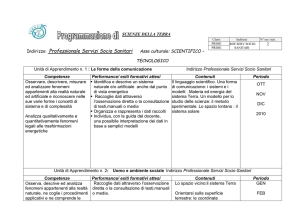 Classe Prima – Professionale Servizi Socio-Sanitari