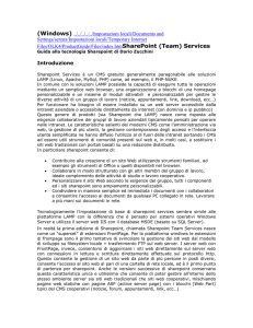 Introduzione alle tecnologie Sharepoint