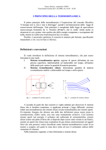 I PRINCIPIO DELLA TERMODINAMICA