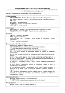 QUESTIONARIO SULL`UTILIZZO DELLE CONVENZIONI (da
