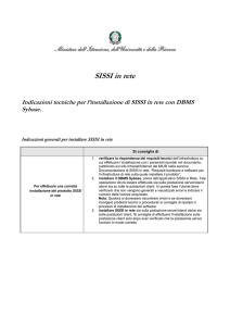 Suggerimenti per installare SISSI in rete con DBMS SYBASE e