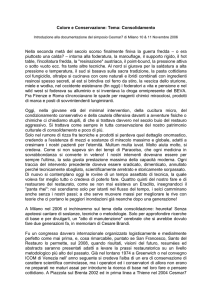 Colore e Conservazione: Tema: Consolidamento Introduzione alla