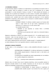 LE VARIABILI CASUALI