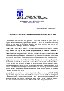 Rivoluzionaria tecnica cardiochirurgica mininvasiva per impianto jarvik