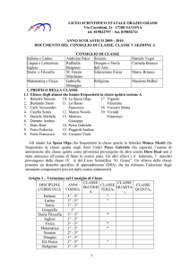 SEZ A - Liceo Scientifico Grassi