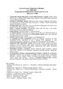 Corso di Laurea Magistrale in Biologia