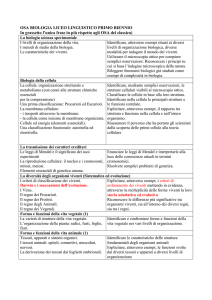 OSA BIOLOGIA LICEO CLASSICO PRIMO BIENNIO