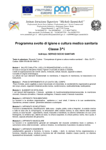 Programma svolto di Igiene e cultura medico sanitaria