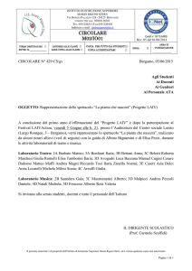 circ. 429 Rappresentazione dello spettacolo La pianta che nascerà
