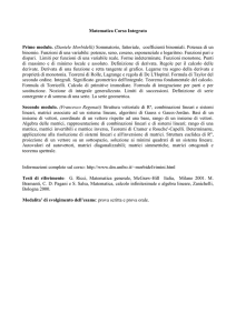 Programma d`esame (SIA) - Dipartimento di Matematica