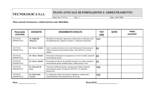 Piano annuale formazione e addestramento anno
