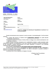 Indagine di Mercato tromboelastografo2013