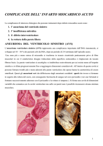 Complicanze dell`infarto acuto del miocardio