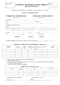 DICHIARAZIONE IMPOSTA PUBBLICITA` originaria/variazione