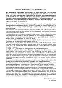 ESEMPIO DI TEMA SVOLTO IN MODO ADEGUATO