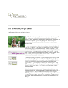 Chi è Miriam per gli ebrei