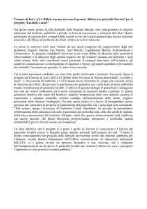 Nei giorni scorsi, presso la Sala Raffaello della Regione Marche