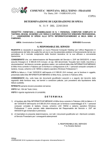 il responsabile del servizio - Unione Montana dell` esino