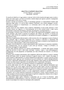 DIDATTICA E RAPPORTO EDUCATIVO di Irene Collerone