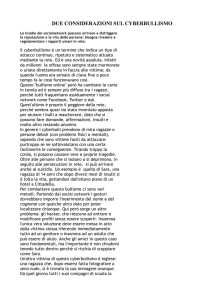 Due considerazioni sul Cyberbullsimo di Simone Loat, classe 5D IIS
