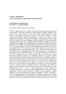 Il ruolo dell`assistenza farmaceutica nei sistemi sanitari