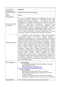 Clicca qui per visualizzare il programma di psichiatria per Scienze