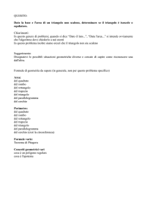 QUESITO: Dato la base e l`area di un triangolo non scaleno