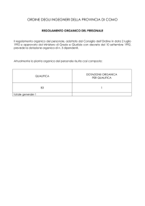 Pianta Organica del Personale